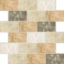 10 Sheets Kitchen Backsplash Tiles Peel and Stick 12"X12" Adhesive Flat Vinyl Wall Sticker on Renter Friendly Back Splash for Bathroom Light Brown Marble (Not 3D Tile)