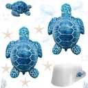 2 Pcs Toilet Bolt Covers Decorative, Sea Turtles Toilet Bolt Caps Screw Covers, Ocean Theme Bathroom Decor Easy to Install Avoid Rusting (Sea turtle)