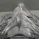 Pack of 50 Coat Hangers, Space-Saving Plastic Clothes Hangers, Non-Slip, 0.2 Inches Slim, 360 Swivel Silver Hook for Shirts, Pants & Wet/Dry Garments, Light and Dark Gray