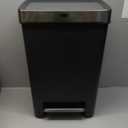 Rubbermaid Premier Series II Step-On Trash Can for Home and Kitchen, with Lid Lock and Slow Close, 12.4 Gallon, Charcoal, for Home/Kitchen/Garage/Apartment/Office