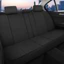 CAROMOP Waterproof Car Seat Cover Back Seats, Neoprene Seat Covers for Cars,Split Bench Compatible Car Interior Covers, Universal Fit Most Car Sedan Truck SUV(Black)