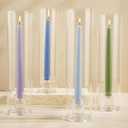 Hurricane Candle Holder Thickened Cylinder Covers 4 Pcs Taper Candle Sticks Holder Glass Tall Candlesticks Holders Centerpiece for Wedding Dining Table (Clear)