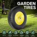 Taifa 2 PCS 16 Inch 4.80/4.00-8 Rubber Solid Flat Free Tires and Wheels, with 5/8'' & 3/4'' Bearings, Air Less Wheel for Wheelbarrow/Wagon/Hand Truck/Trolley/Garden Cart etc.