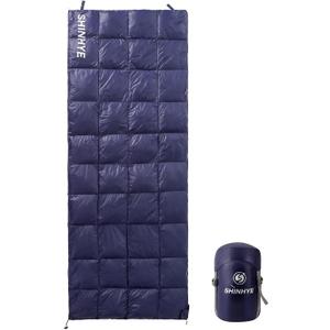 ShinHye Ultralight Adult Sleeping Bag 500g Premium Duck Down - Waterproof & Compressible 3-Season Camping/Backpacking 40-59 with Compression Sack