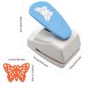 Craft Punch - 1-3/4'' Butterfly Shapes Punch for Crafting on Multiple Paper Types (Random Color - Butterfly)