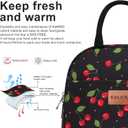 BALORAY Lunch Bag for Women Men Insulated Lunch Box for Adult Reusable Lunch Tote Bag for Work, Picnic or Travel (Cherry, M)