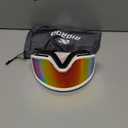 Ski/Snowboard Goggles for Men Women, OTG Snow Goggles Anti Fog 100% UV Protection Snowboarding Goggles (A01-white/Revo Red)