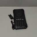 Solar Charger 49800mAh Power Bank - Wireless Portable Phone Charger with 4 Built-in Cables, 22.5W Fast Charging Battery Pack, USB-C Input/Output for All Cell Phones, including iPhone, Galaxy, Android, etc. (Black)