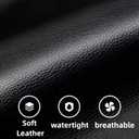 Leather Gloves For Men,Winter Warm Touch Screen Motor Gloves,Soft Cashmere Lining-Christmas, Valentine's Day present (Black, L)