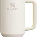 Stanley Quencher H2.0 Tumbler with Handle and Straw 40 oz | Flowstate 3-Position Lid | Cup Holder Compatible for Travel | Insulated Stainless Steel Cup | BPA-Free | Cream 2.0