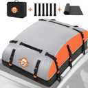 Sailnovo Rooftop Cargo Carrier Bag 21 Cubic, 1000D PVC Waterproof Vehicle Soft-Shell Carrier for Cars with/Without Roof Rack, Car Roof Storage Includes Anti-Slip Mat,10 Reinforced Straps, 6 Door Hooks