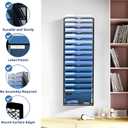 DALTACK Wall File Holder 16 Tier Hanging Wall File Organizer, for Papers Mails Folders Clipboard Magazine Organization for Office Home School Classroom, Mesh Metal, Assembly Needed, Black