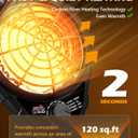 Xislet Upgrade Golf Cart Electric Heater with Infinite Temperature Adjustment, 2-Second Quick Heat 400W Quiet & Safe Carbon Fiber Heating, Battery Powered Heater Stable Fit Club Car/Yamaha/EZGO