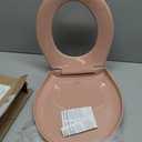 Bemis Classic Colors Slow Close Toilet Seat, Easy Clean Hinges and Durable Plastic Seat, Made in USA, Round, Venetian Pink