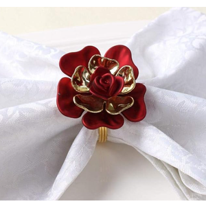 12 x Exquisite Pink Napkin Ring Clasp Wedding Napkin Ring Hotel Model Bedroom Home Towel Ring Burgundy