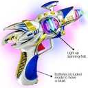 ArtCreativity Space Blaster Toy Gun - Light Up Alien Ray Gun with Flashing LEDs & Sound, Futuristic Space Gun Toy with Batteries Included, Fun Gift for Kids