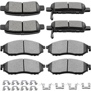 Ceramic Pads Kits,SCITOO 8pcs Brakes Pads Set fit For INFINITI For FX35,For FX37,For FX45,For G25,For G35,For G37,For M37,For M56,For Q40,For QX50,For QX70,For Nissan For 350Z,For 370Z,For Murano
