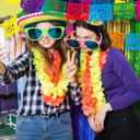 Day of The Dead Backdrop Decoration 20 x 6.6 ft Dia De Los Foil Fringe Curtains Backdrop Mexican Papel Picado Banner Streamer Day of The Dead Party Decoration para Fiesta Background Decor