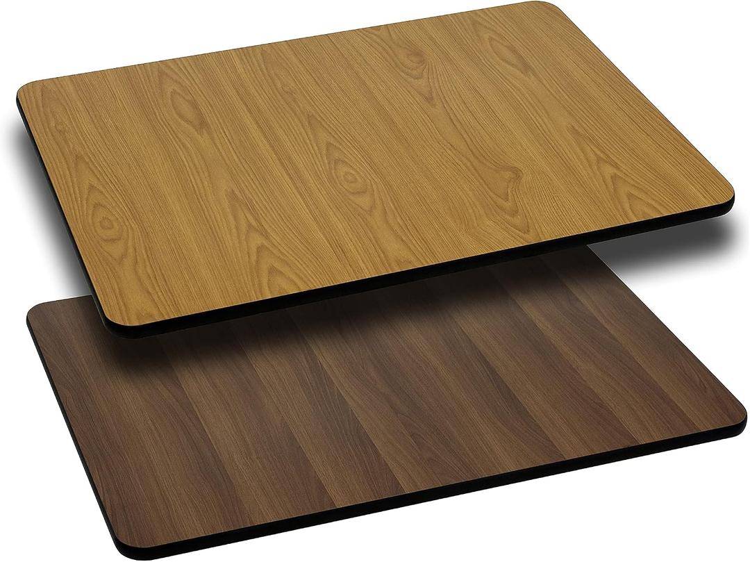 Flash Furniture 42x30 in Laminate Reversible Rectangular Table, Natural