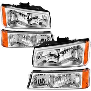 AUTOSAVER88 Headlight Assembly Compatible with 2003-2006 Chevy Silverado 1500 2500 3500 1500 HD 2500 HD Avalanche 1500 2500/07 Chevy Classic Pickup Headlamp Replacement (Not Fit Body Cladding Models)