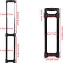 RDEXP R003 Plastic 50x14.8cm for 20inch Traveling Luggage Telescopic Handle Replacement Part Suitcase Pull Out Rod Spare, 19.29 inches x 6.1 inches