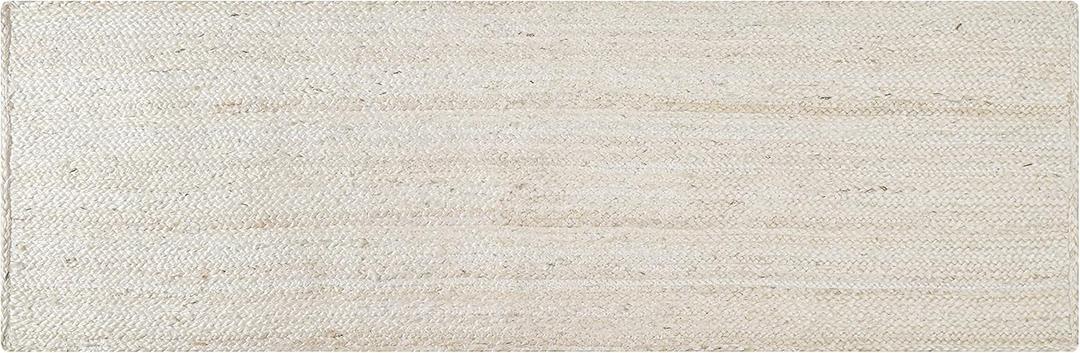 Hausattire Hand Woven Jute Braided Rug, 2'x6'  Off White, Reversible Boho Entry Area Rugs for Kitchen, Living Room I Farmhouse Indoor Outdoor Decorative Floor Rug, 24x72 Inches