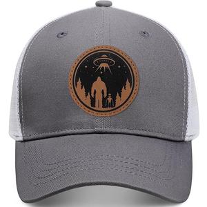 Bigfoot Sasquatch Gifts, Snapback Trucker Hats Cap Leather Patch Big Foot Gifts for Dad Men Bigfoot Lovers