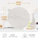 16 Inch Natural White Marble Cutting Board for Kitchen Countertop
