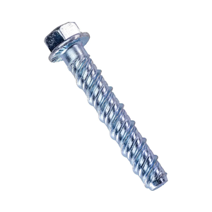 5/16" x 2" Zinc Plated Large Diameter Concrete Screw for Anchoring to Masonry, Concrete, Brick or Block, Quantity 25