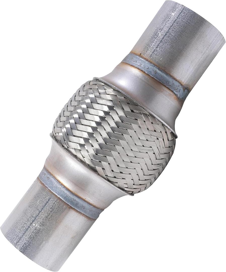 Flex Pipe,Heavy Duty Exhaust Flex Pipe,Car Accessories Stainless Steel Flexible Exhaust Pipes,Universal Muffler Tube Automotive Replacement,Suitable for Most Cars,Trucks (2.5"x4"/8")