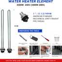 LONG TERM EWH-05 Electric Water Heater Tune-Up Kit, Includes 4500W 240V Water Heater Elements, Upper Thermostat, Lower Thermostat, Protective Covers, Elements Gaskets, Quick Change Tool, Two Wrench