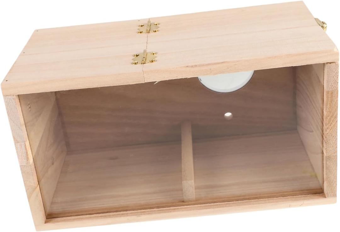 Cockatiel Nesting Box Outdoor Birdhouse View Window Acrylic and Wood Bird House Kit for Birds