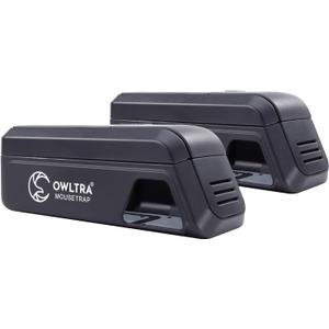 OWLTRA OW-2 Indoor Electric Mouse Trap 2 PCS, Instant Kill Rodent Zapper with Pet Safe Trigger, Black