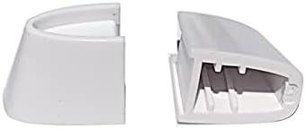 Compatible replacement pair (3 pieces) of split knobs for Lutron Skylark dimmers & fan control (WHITE)