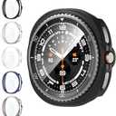 3 x shenou 5+5 Pack Cases for Samsung Galaxy Watch 8 Classic 46mm with Screen Protector, Hard PC Bumper Case and Tempered Glass Protective Cover for Men/Women