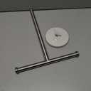 Blemoacha Hand Towel Holder, T-Shape Freestanding Towel Stand with Heavy Marble Base, Stainless Steel Hand Towel Rack for Bathroom Vanity, Kitchen Countertop, Brushed Nickel