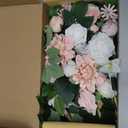 Wedding Decor (Pack of 2) Welcome Sign Flower Backdrop Garland for Ceremony Reception Wall Easel Home Decoration Entryway Faux Outdoor Board Head Table Decor (Blush)