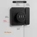 ETEKJOY Keyless Cabinet Lock 3-Digit Combination for Swinging/Sliding Door Drawer Cupboard Locker Closet Wooden Box Hook-Locking (Black, 180 Degree)