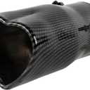 Car Exhaust Tip 2.5 inch Inlet, Universal Car Exhaust Pipe Modification Tail Throat Tail Pipe Stainless Steel Muffler Tip, Adjustable Heart Shaped Car Thickened Pipe (Straight,Carbon Fiber)
