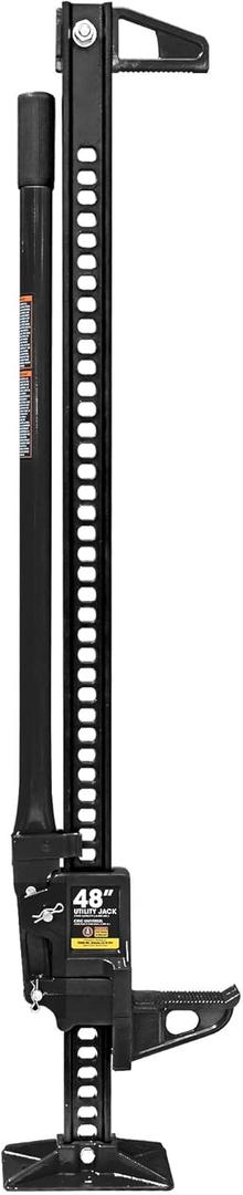 Big RED 60" Ratcheting Off Road Utility Farm Jack, Heavy-Duty Farm Jack for Tractor, Truck, SUV, 3 Ton (6,000 lb) Capacity, Red