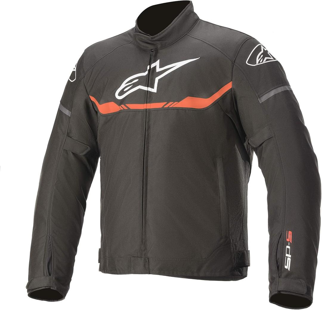Alpinestars T-SP S Waterproof Men's Street Motorcycle Jackets - Black/Red Fluorescent/Medium