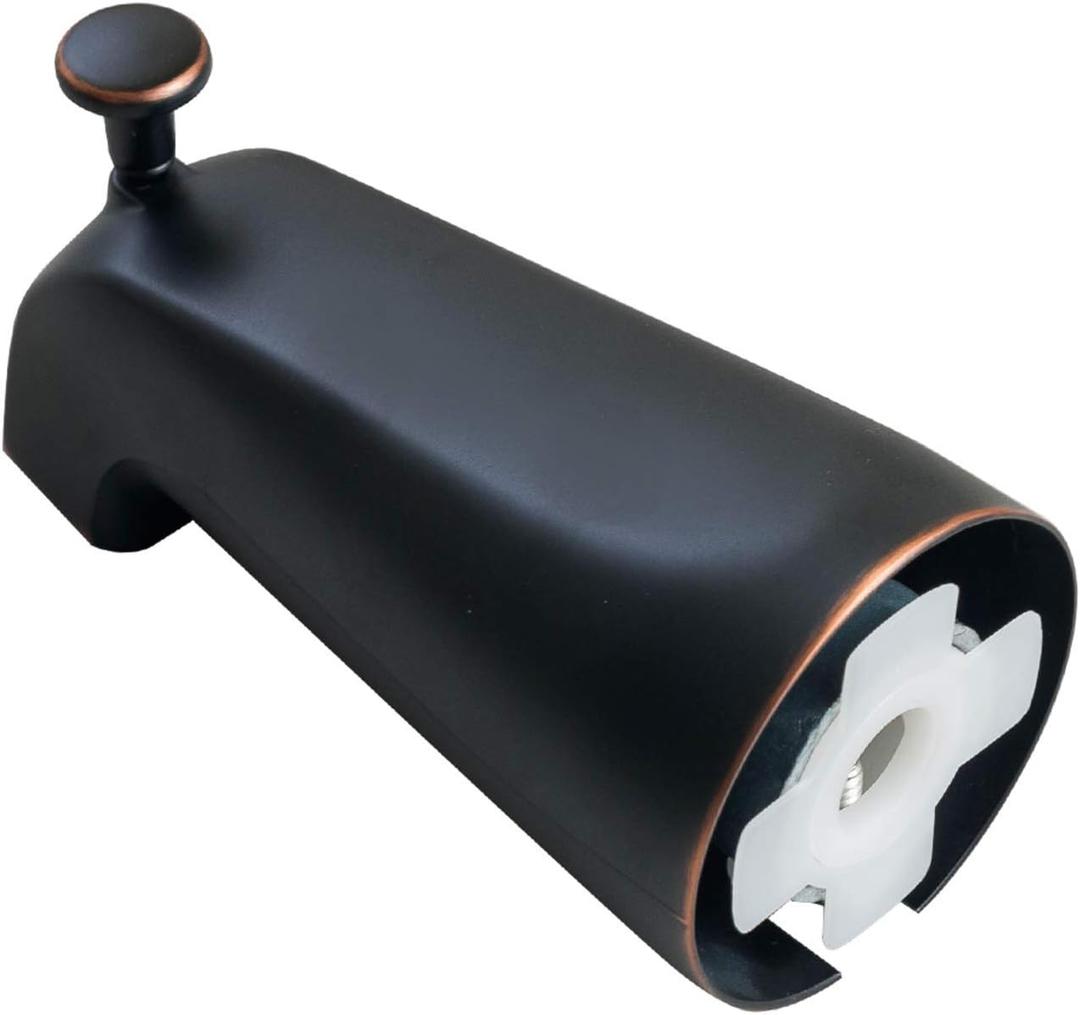 SENTO Slip On Oil Bronze Universal Bathroom Tub Spout with Diverter, Durable Heavy Duty Metal Bathtub Faucet with Shower Diverter - 4 Inches 1/2" Copper Pipe, Oil-Rubbed Bronze SENTO Slip On Oil Bronze Universal Bathroom Tub Spout with Diverter, Durable Heavy Duty Metal Bathtub Faucet with Shower Diverter - 4 Inches 1/2" Copper Pipe, Oil-Rubbed Bronze