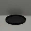 Oval Tray for Coffee Table Decor, 13" Concrete Tray, Table Centerpieces Decorative Trays for Home Decor, Modern Decorative Trays for Coffee Tables, Centerpiece Trays, Black (13" x 9.5" x 1.5")