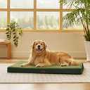 Bedsure XL Dog Beds Large Sized Dog -Comfy Flat Extra Large Pet Beds with Removable Washable Cover, Orthopedic Egg Crate Foam Mat, Suitable for Pet Up to 100 lbs (Dark Green)