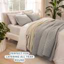 Bare Home Coverlet Set - Twin/Twin Extra Long - Lightweight Bed Decor - Comforter Alternative - All-Season Quilted Bedspread (Twin/Twin XL, Light Grey)