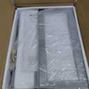 Trironsun Bamboo Bread Box for Kitchen Counter Black Bread Storage Container with Acrylic Door William Morris Flower Bird Design Farmhouse Breadbox Organizer (Black, 2 Layer)