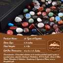 Rock Collection with 36 Types of Natural Polished Gemstones – 2.7 lbs 0.6" Assorted Crystals and Minerals, Individually Bagged Rock Collecting and Learning