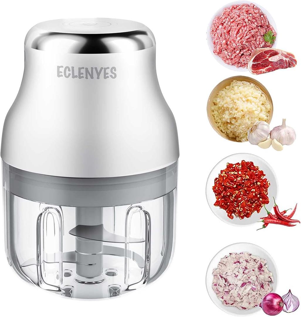 Garlic Chopper, Mini Food Processor, USB Rechargeable Mini Chopper, Powerful Garlic Crusher, Blender to Vegetable, Wireless Vegetable Chopper for Ginger, Chili, Fruit, Meat, etc250ML