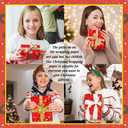 3 x Vichona Kraft Paper Christmas Wrapping Paper for Gifts, Red Xmas Party Decorations, Mini Roll 17 Inches x 16.4 Feet, Cute Christmas Wrapping Paper Roll for Kids, Xmas Stocking Snowflakes Reindeer