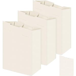 Windyun 3 Pcs Hypotenuse Laundry Sorter Replacement Bags Hamper Cart Removable Replacement Bags Laundry Storage Organizer Bag Hamper Liner, No Hooks 14.76 x 8.66 x 23.23/19.29 Inch(Beige)